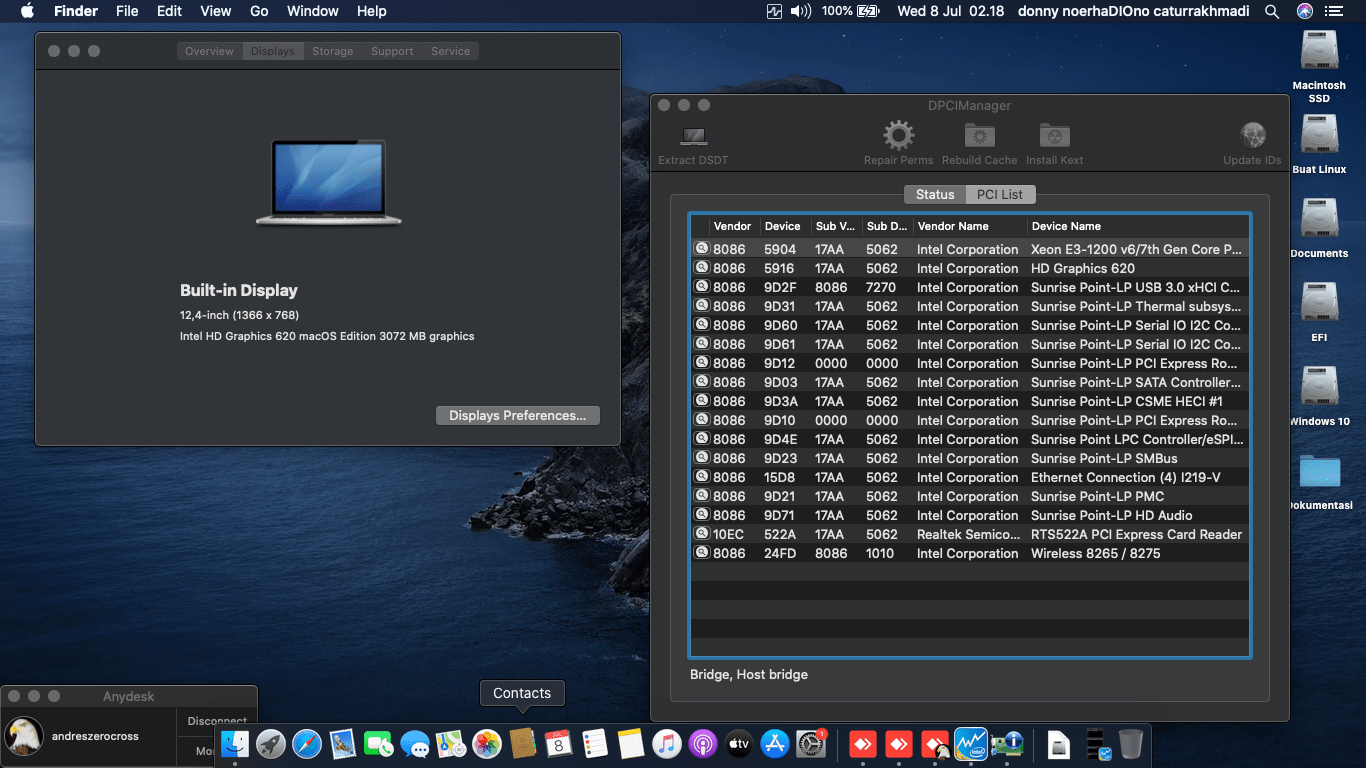 Lenovo Thinkpad X270 [KabyLake   Intel HD 620] 2